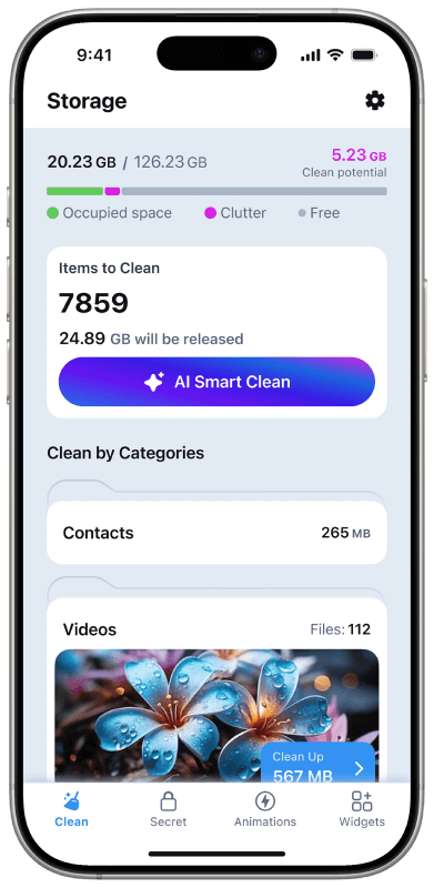 Clenzo App Interface